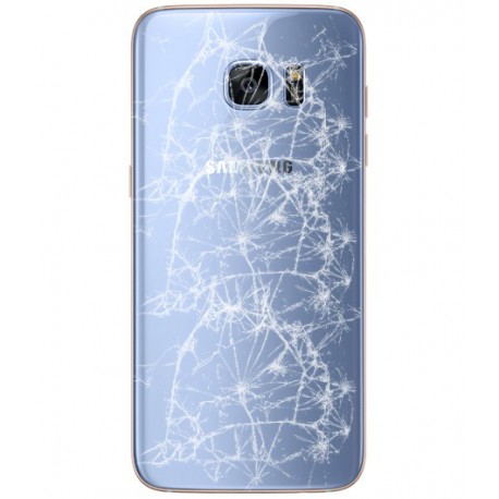 [Réparation] Vitre Arrière ORIGINALE Bleu Corail - SAMSUNG Galaxy S7 Edge - G935F