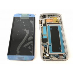 Bloc écran ORIGINAL Bleu Corail pour SAMSUNG Galaxy S7 Edge - G935F - Présentation avant / arrière