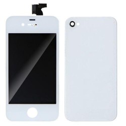FORFAIT Bloc Avant Compatible Blanc / Vitre Arrière Blanche- iPhone 4