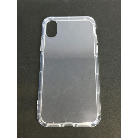 Coque silicone transparente renforcée pour iPhone X ou iPhone XS - Présentation arrière