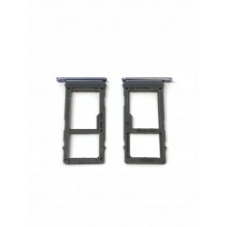 Tiroir de carte sim et carte SD Gris Orchidée / Violet ORIGINAL pour SAMSUNG Galaxy A8 - A530F - Présentation avant / arrière