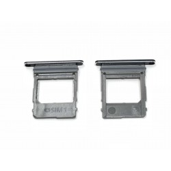 Tiroir de carte sim Noir Carbone ORIGINAL - SAMSUNG Galaxy A8 2018 / SM-A530F