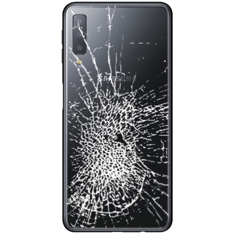 [Réparation] Vitre arrière ORIGINALE Noire pour SAMSUNG Galaxy A7 2018 DUOS - A750F à Caen