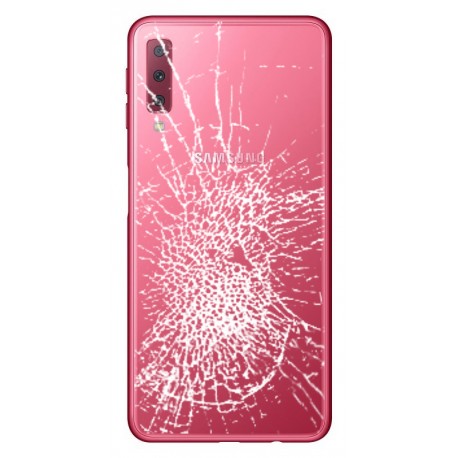 [Réparation] Vitre arrière ORIGINALE Rose pour SAMSUNG Galaxy A7 2018 DUOS - A750F