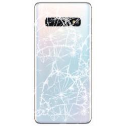 [Réparation] Vitre arrière ORIGINALE Blanche Prisme pour SAMSUNG Galaxy S10 - G973F à Caen
