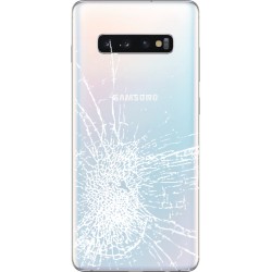 [Réparation] Vitre arrière ORIGINALE Blanche Prisme pour SAMSUNG Galaxy S10+ - G975F à Caen
