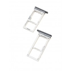 Tiroir de carte double sim et carte SD Noir Profond ORIGINAL pour SAMSUNG Galaxy Note9 - N960F - Présentation avant / arrière