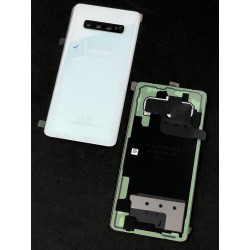 Vitre arrière ORIGINALE Blanche Prisme pour SAMSUNG Galaxy S10+ - G975F - Présentation avant / arrière