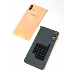 Vitre arrière ORIGINALE Corail pour SAMSUNG Galaxy A50 - A505F - Présentation avant / arrière