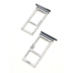 Tiroir de carte double SIM et carte SD Noir Prisme ORIGINAL pour SAMSUNG Galaxy S10e - G970F - Présentation avant / arrière