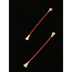 Câble antenne coaxial CBF Rouge ORIGINAL pour SAMSUNG Galaxy A80 - A805F - Présentation dessus / dessous