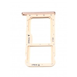 Tiroir de carte double SIM et carte SD rose ORIGINAL pour HUAWEI P20 Lite - Présentation avant