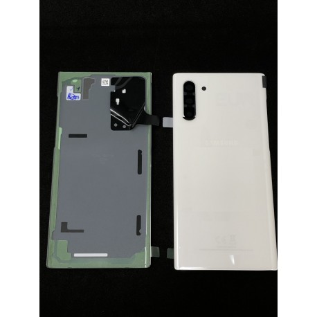 Vitre arrière ORIGINALE Blanche pour SAMSUNG Galaxy Note10 - N970F - Présentation avant / arrière