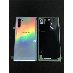 Vitre arrière ORIGINALE Argent Stellaire pour SAMSUNG Galaxy Note10 - N970F - Présentation avant / arrière