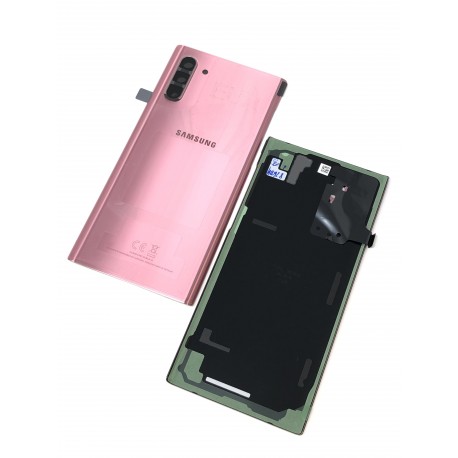 Vitre arrière ORIGINALE Rose pour SAMSUNG Galaxy Note10 - N970F - Présentation avant / arrière