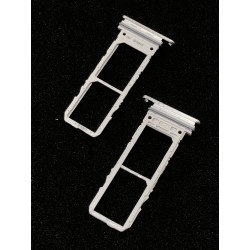 Tiroir de carte double SIM blanc ORIGINAL pour SAMSUNG Galaxy Note10 - N970F - Présentation avant / arrière