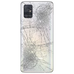 [Réparation] Vitre arrière ORIGINALE Blanc Prismatique pour SAMSUNG Galaxy A51 - A515F à Caen