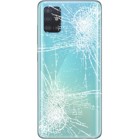 [Réparation] Vitre arrière ORIGINALE Bleu Prismatique pour SAMSUNG Galaxy A51 - A515F à Caen
