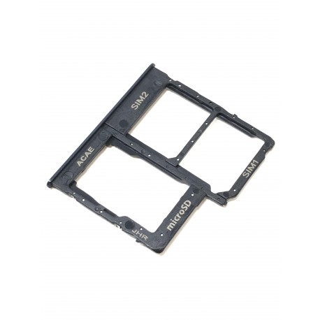 Tiroir de carte double SIM et carte SD Noir Prismatique ORIGINAL pour SAMSUNG Galaxy A31 - A315F - Présentation avant