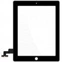 Vitre tactile qualité originale noire + Adhésifs - iPad 2
