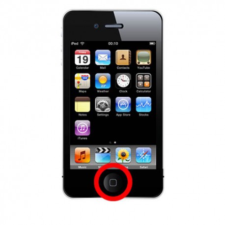 [Réparation] Bouton HOME Complet Noir - iPhone 4S