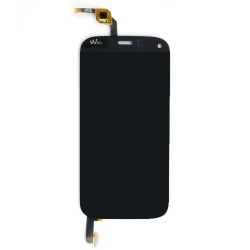 Vitre Tactile Noire + Adhésifs - WIKO Darkfull