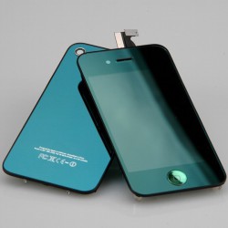 [KIT] Bloc Avant Compatible Vert Miroir / Vitre Arrière Vert Miroir - iPhone 4