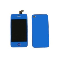 [KIT] Bloc Avant Compatible Bleu Nuit / Vitre Arrière Bleu Nuit - iPhone 4S
