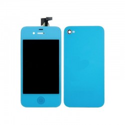 [KIT] Bloc Avant Compatible Bleu Ciel / Vitre Arrière Bleu Ciel - iPhone 4S